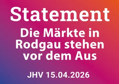 15.04.2026 Die Märkte in Rodgau stehen vor dem Aus